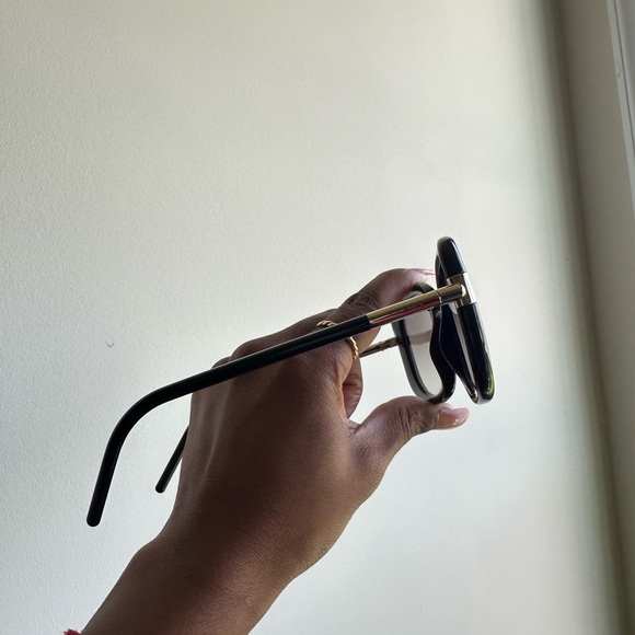 PRADA Womens Black & Gold Square frame shades SPR04W - Picture 3 of 10